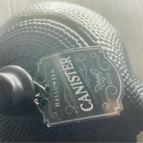 strawberry street black textured scull canister container storage jar Halloween - Picture 5 of 14